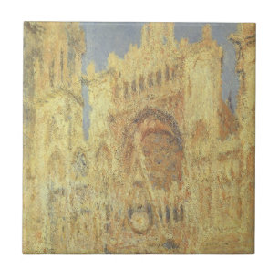 Rouen Cathedral, Sunset by Claude Monet Tile