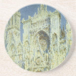 Rouen Cathedral West Facade Sunlight, Claude Monet Coaster