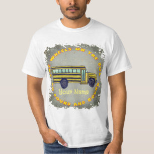 Roues d'autobus scolaire t-shirt