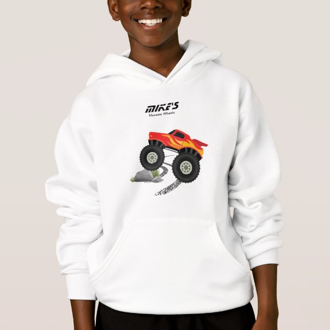 Roues monstre orange, jaune, rouge, vert sweat - s (Devant)