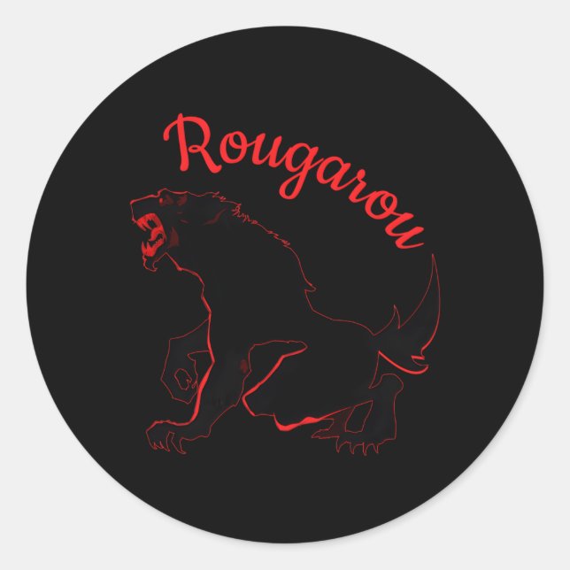 Rougarou Legend Of The Night Werewolf Shapeshifter Classic Round Sticker (Front)