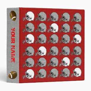 Rouge 2 de classeur de sport de casque de football