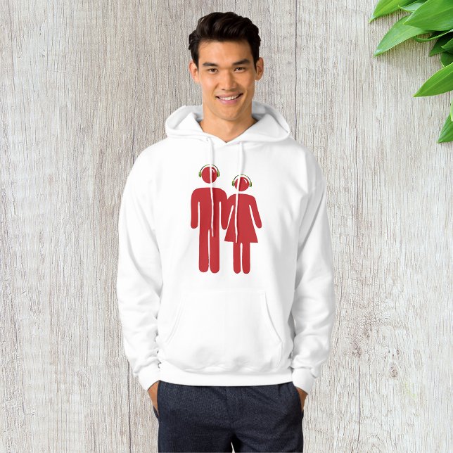Rouge avec casque Sweat - shirt à capuche (Créateur téléchargé)