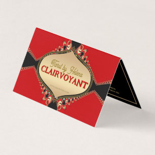 Rouge Baroque Elegante Tarot Cartes de visite