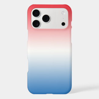 Rouge Blanc Bleu Dégradé Ombré, Design Minimaliste