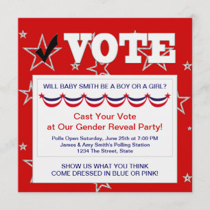 Rouge Blanc Bleu Genre RevezParty Invitations