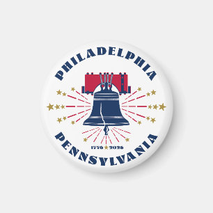 Rouge Blanc Bleu Liberté Bell Philadelphie Magnet