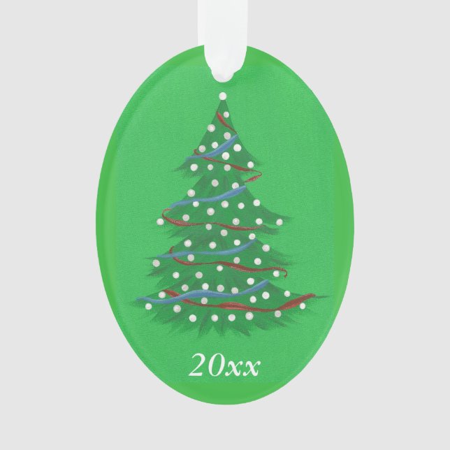 Rouge Blanc Bleu Patriotique Arbre de Noël (devant)