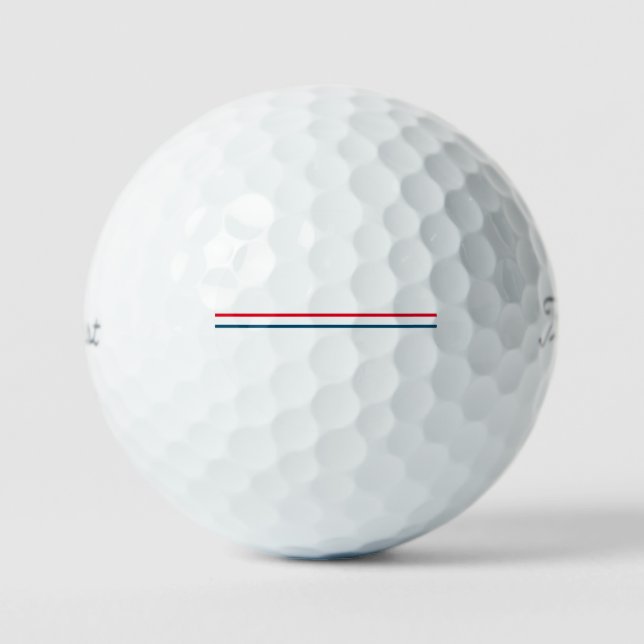 Rouge blanc & bleu Titleist 12 pack de balles de g (Recto)