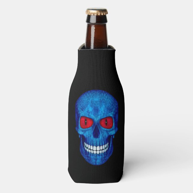 Rouge Blanc Bleu USA Zombie Glacière de bouteille  (Bottle Devant)