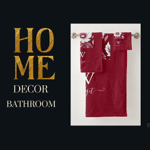 rouge & blanc élégant Floral moderne