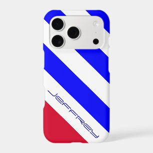Rouge, Blanc et Bleu en Rayure Diagonale, Nom,