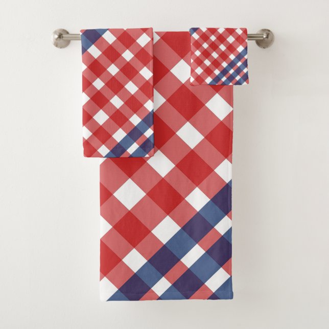 Rouge, blanc et bleu En vichy plaid Americana (En situation)
