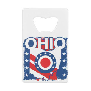 Rouge blanc et bleu Patriotique Grunge Ohio