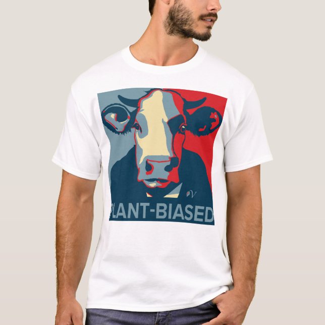 Rouge blanc et bleu Pop Art Inspiré Cow Tshirt (Devant)