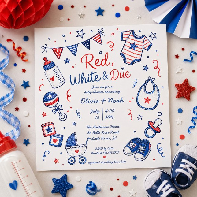 Rouge Blanc & Invitation Prévue (Créateur téléchargé)