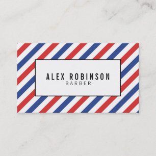 Rouge, bleu et blanc barre le carte de visite de