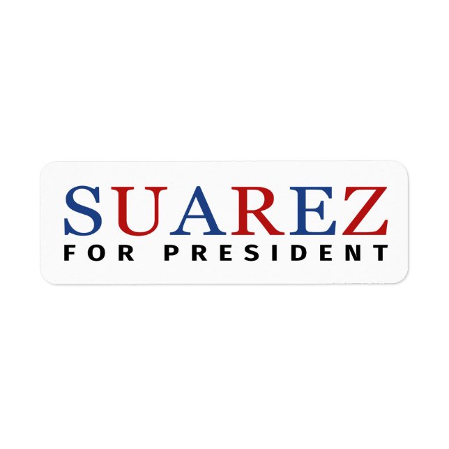 Rouge bleu moderne Francis Suarez, président (Devant)