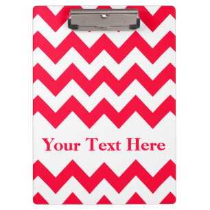 Rouge Bold Chevron with customizable text Clipboard