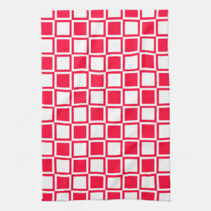 Rouge Bold Mod Squares Kitchen Towel