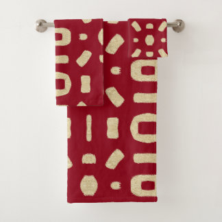 Rouge bonbon comme un linge de boue Kuba Kente Afr