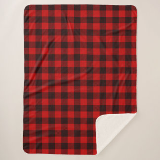 Rouge Buffalo Plaid Sherpa Blanche