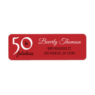 Rouge Cinquante et fabuleux 50e anniversaire Scrip
