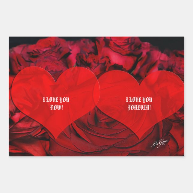 Rouge COEUR et papier d'emballage ROSE (Devant)