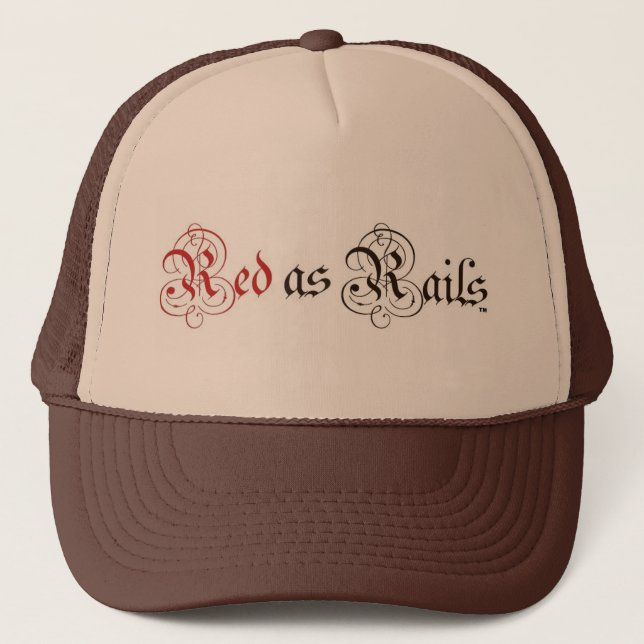 Rouge comme Rails Unisex Casquette de mode (Devant)