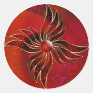 Rouge comme Stickers de flamme