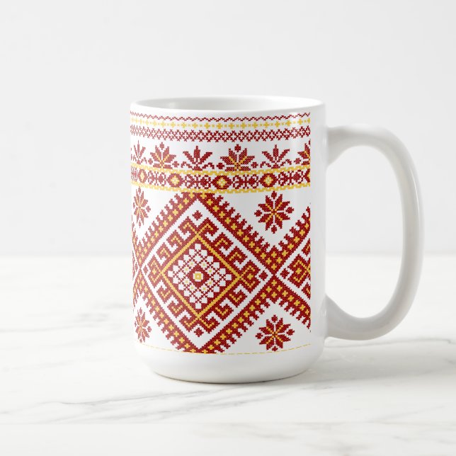 Rouge croisé ukrainien classique de point de tasse (Droite)
