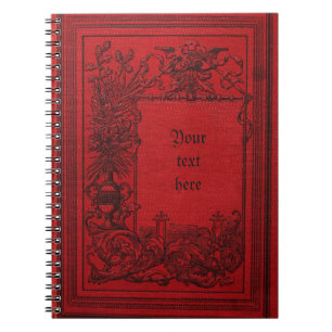 Rouge cuir look Vintage livre couverture Goth carn