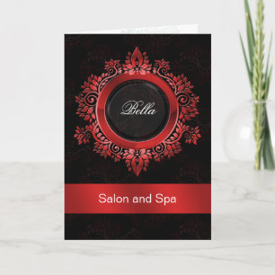 rouge damask Business Merci Cartes