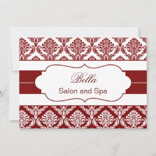 rouge damask Business Merci Cartes
