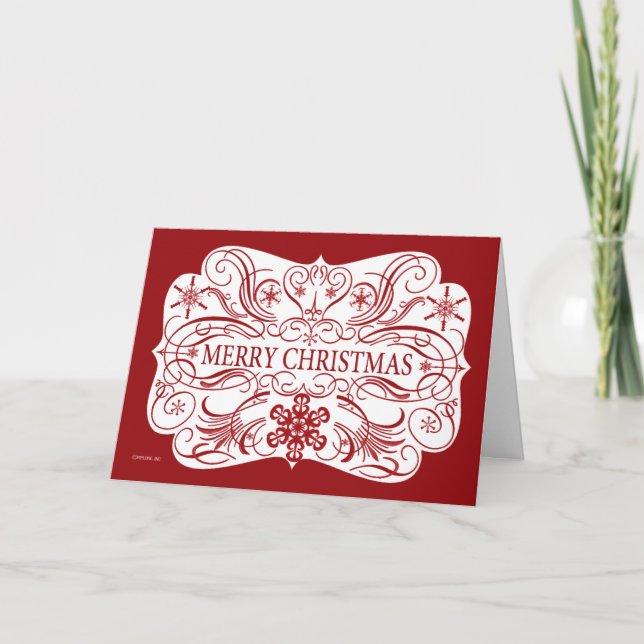 Rouge de carte de Joyeux Noël (Devant)