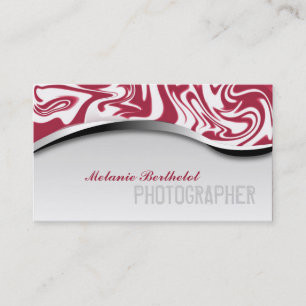 Rouge de carte de visite de photographe