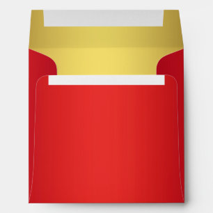 Rouge de cerise et enveloppes de toile d'or