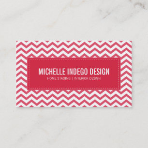 Rouge de cerise frais de motif de chevron de CARTE