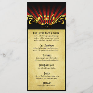 Rouge de menu de dîner de Nouveau Vegas d'art