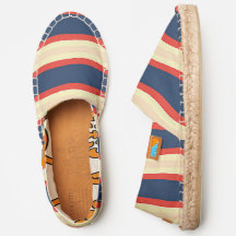 ROUGE DK BLUE CREME HOMME'S SLIP SUR ESPADRILLES