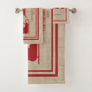 Rouge Et Beige Père Noël Sleigh Noël Et Nom De Fam