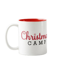 Rouge et blanc de tasse de camp de Noël