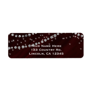 Rouge et diamant argenté Bling Glam Sparkle