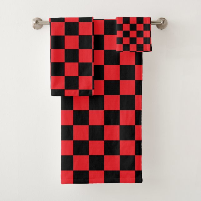 Rouge et noir Checkered (En situation)