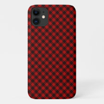 Rouge et noir coque iphone de Buffalo Rustique Pla