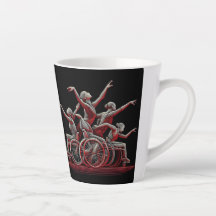 Rouge et noir Design 12 oz Latte Mug