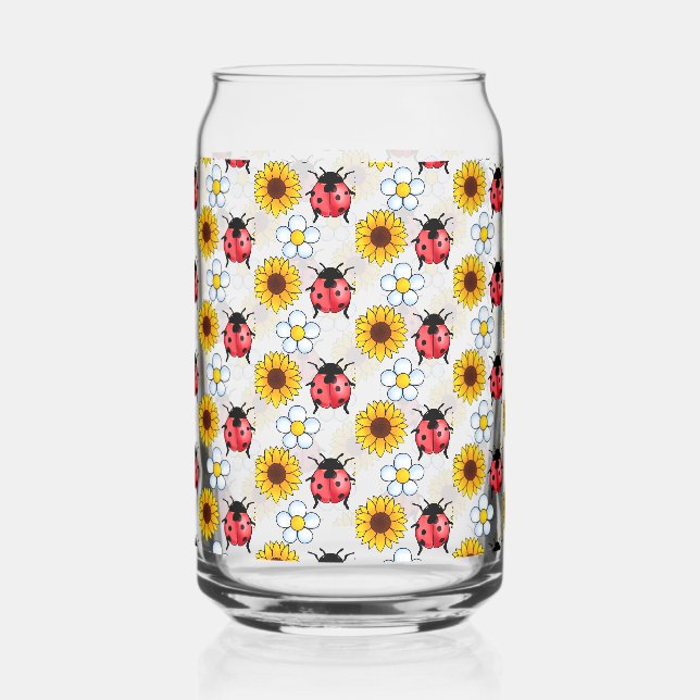 Rouge Et Noir Ladybug Avec Fleurs (Verso)