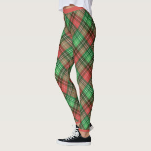 Rouge et vert Noël plaid 2 Leggings