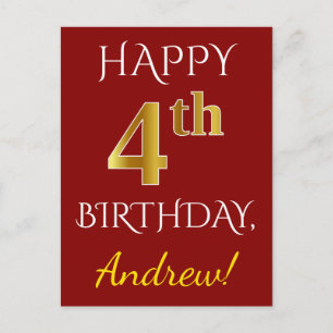 Rouge, Faux Gold 4e anniversaire + Carte postale N