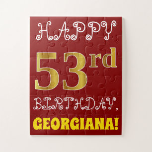 Rouge, Faux Gold 53ème anniversaire + Puzzle de no